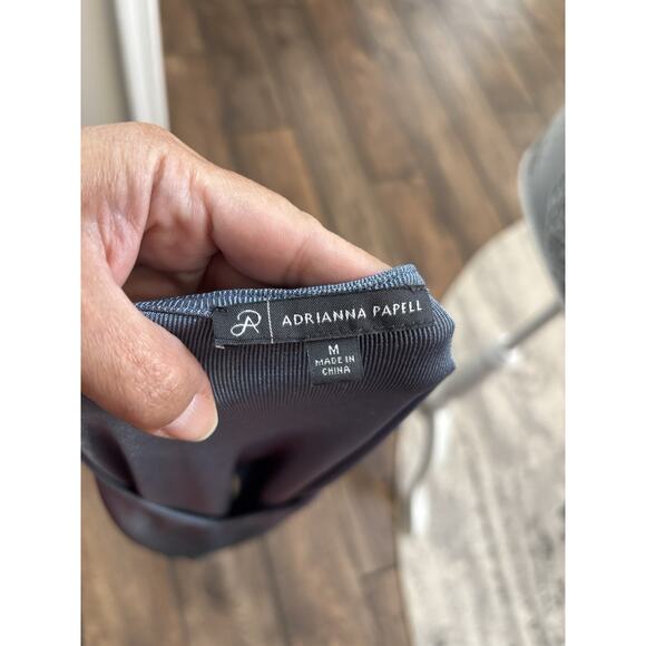 Adrianna Papell Womens Blouse Size M Blue Flutter Wing Ruffle Layer Short Sleeve - Picture 3 of 3